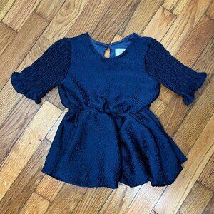 PRE-OWNED - Isobella & Chloe Navy Nightingale Dress - Size 3T